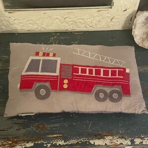 Pottery barn kids Red Fire Truck Decorative Pillow